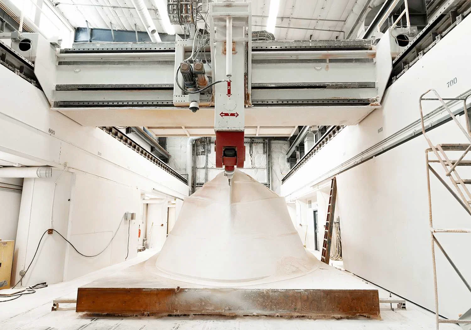 Boat Mold in Mill 1 being machined